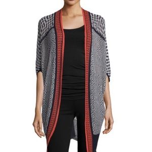 Nic + Zoe tribal print oversized cardigan